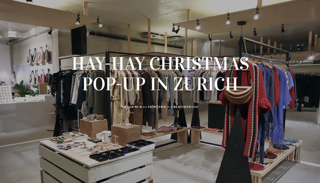 Anet's Collection at pop up shop in Zurich with Hay-Hay concept store