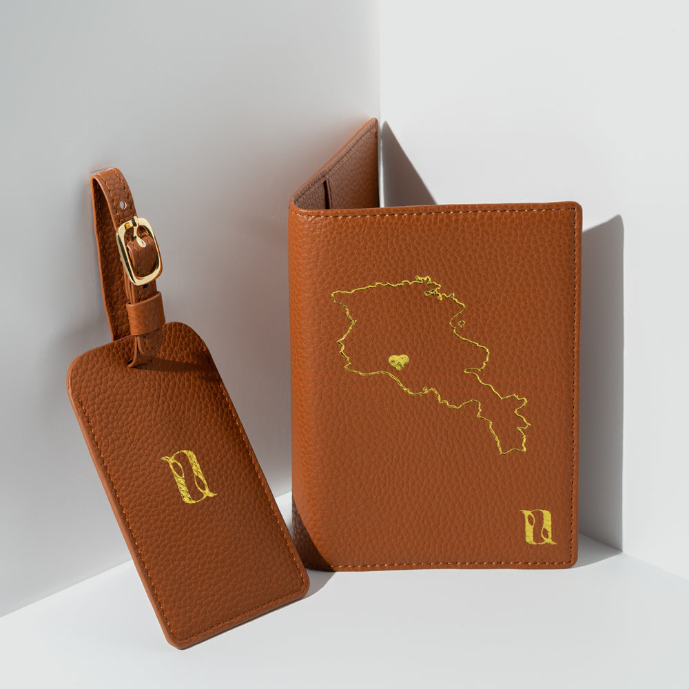 Love Armenia Passport Holder & Luggage Tag Travel gift Set - Anet's Collection