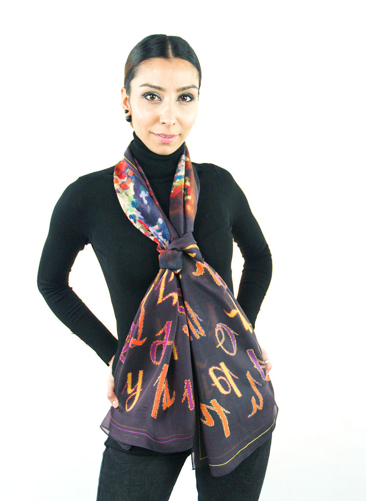 Armenian Alphabet Scarf #1 - Anet's Collection