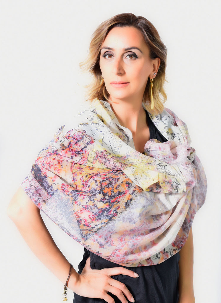 Anoush Cotton Silk Scarf - Anet's Collection