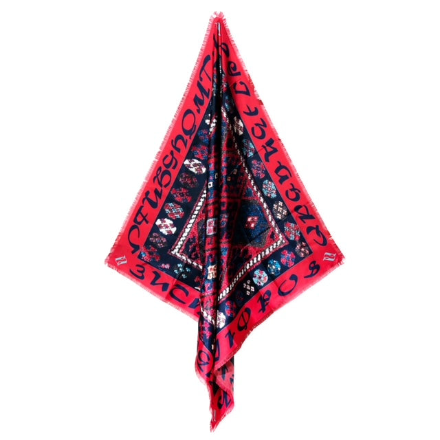 Armenian Alphabet #4 Silk Square scarf - Anet's Collection