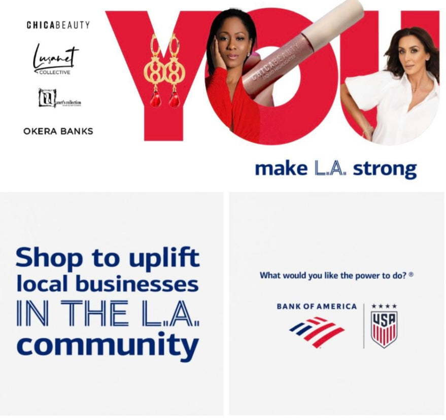 Anet's Collection and Lusanet Collective Featured by Bank of America at  Women’s National soccer Game Against Brazil