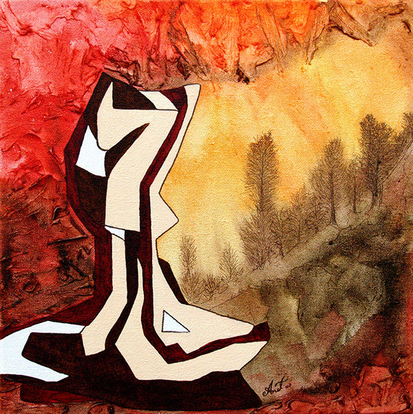 Red Nude #1 Giclee Print - Anet's Collection