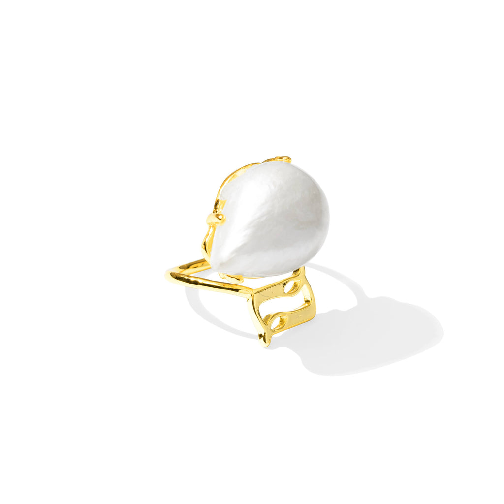 Beginning Sea Pearl Logo Ring - Anet's Collection