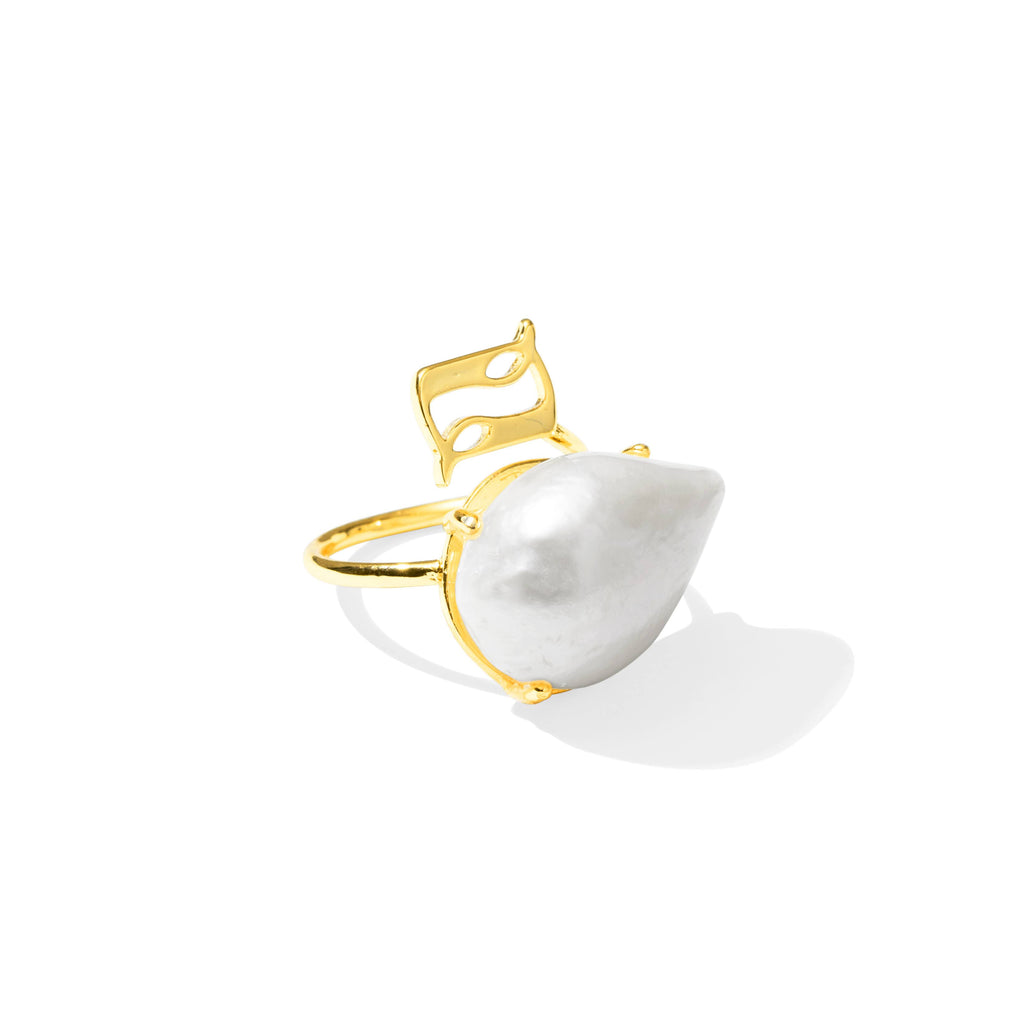Beginning Sea Pearl Logo Ring - Anet's Collection